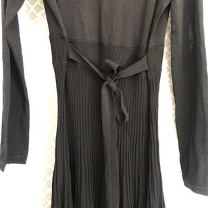Grace Dane Lewis black heavy sweater pleated dress